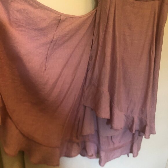 Hello Molly Top It Off dusty pink faux wrap dress sz M - Picture 10 of 16
